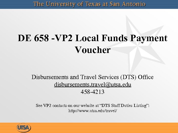 dts local travel voucher