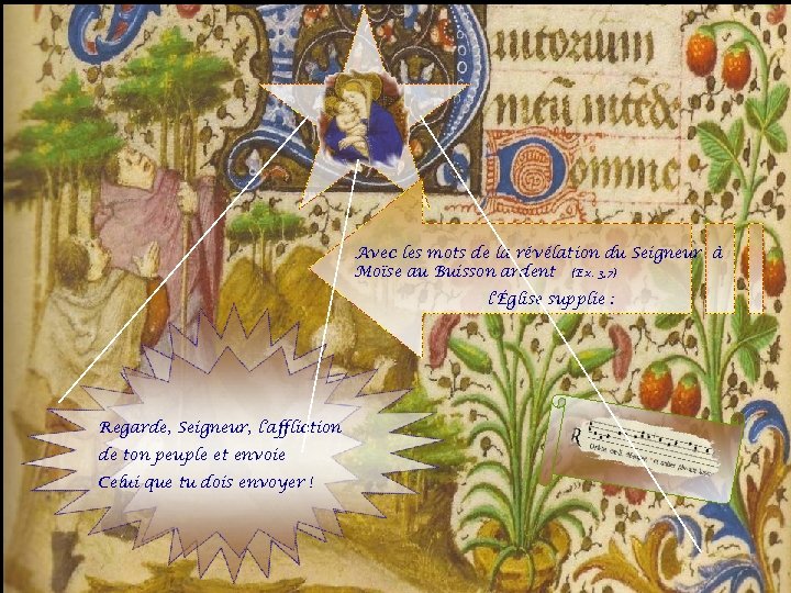 Avec les mots de la révélation du Seigneur à Moïse au Buisson ardent (Ex.