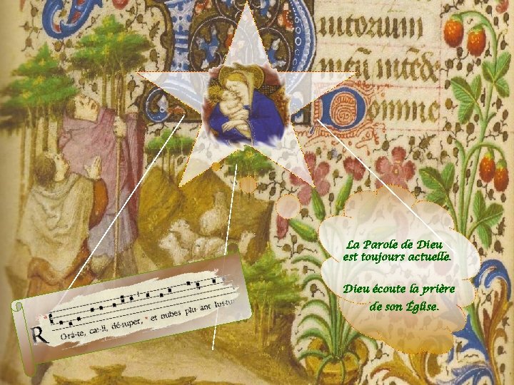 La Parole de Dieu est toujours actuelle. Dieu écoute la prière de son Église.