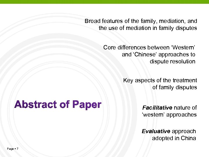 Broad features of the family, mediation, and the use of mediation in family disputes