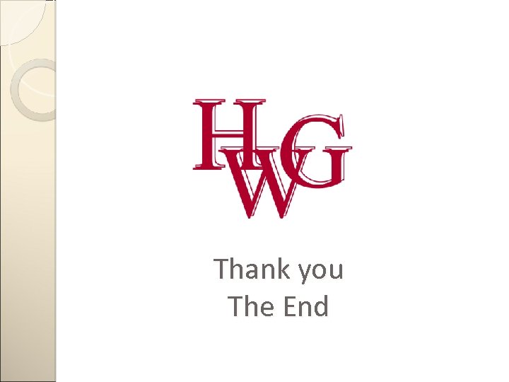Thank you The End 