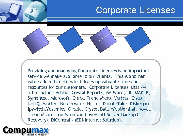 Corporate Licenses Providing and managing Corporate Licenses is an important service we make available