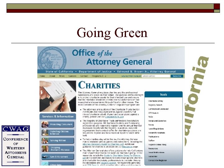 Cali forn ia Going Green 