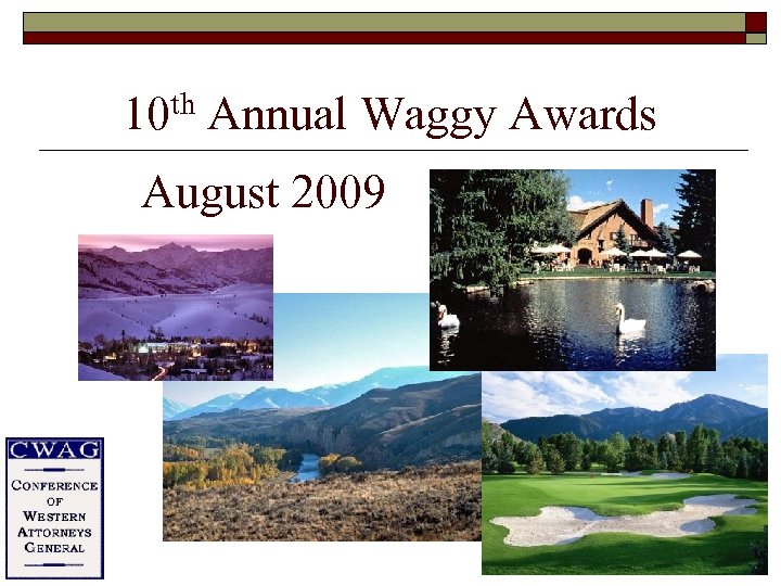 10 th Annual Waggy Awards August 2009 
