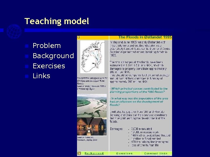 Teaching model Problem n Background n Exercises n Links n 