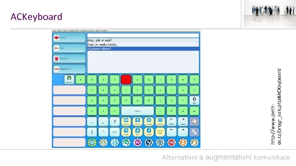 http: //www. petitos. cz/progr_aak. php#ACKeyboard Alternativní a augmentativní komunikace 