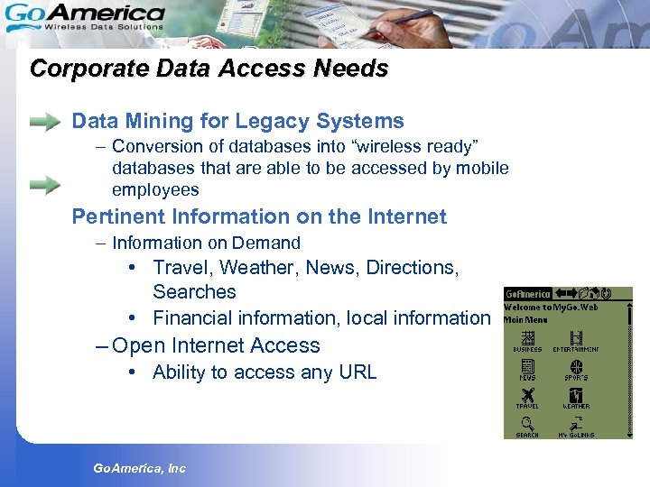 Corporate Data Access Needs Data Mining for Legacy Systems – Conversion of databases into
