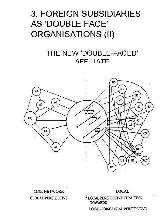 3. FOREIGN SUBSIDIARIES AS ‘DOUBLE FACE’ ORGANISATIONS (II) THE NEW ‘DOUBLE-FACED’ AFFILIATE 