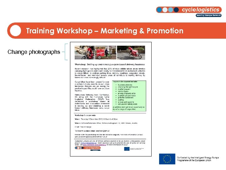 Training Workshop – Marketing & Promotion Change photographs 