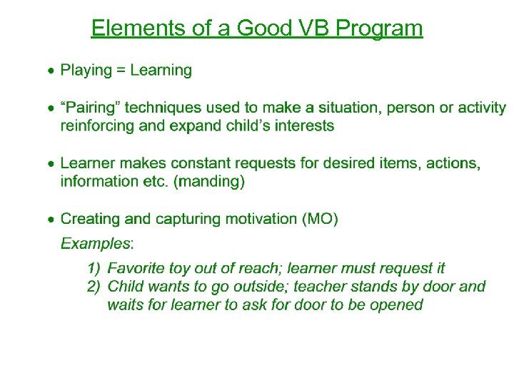 Elements of a Good VB Program 