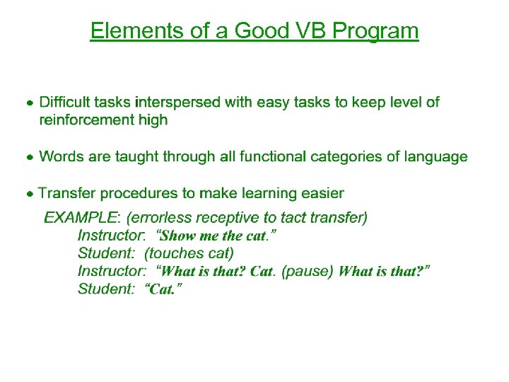 Elements of a Good VB Program 