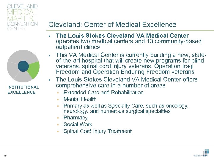 Cleveland: Center of Medical Excellence § § § INSTITUTIONAL EXCELLENCE The Louis Stokes Cleveland