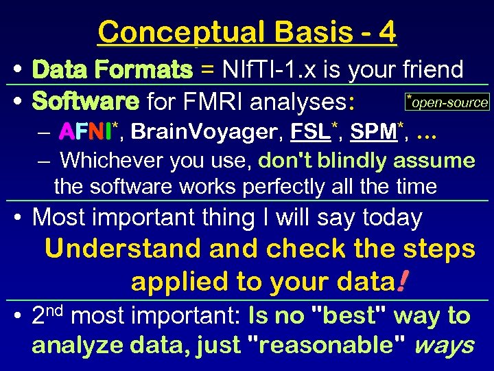 Conceptual Basis - 4 • Data Formats = NIf. TI-1. x is your friend