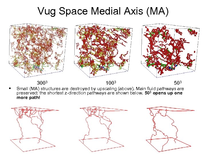 Vug Space Medial Axis (MA) 3003 § 1003 503 Small (MA) structures are destroyed