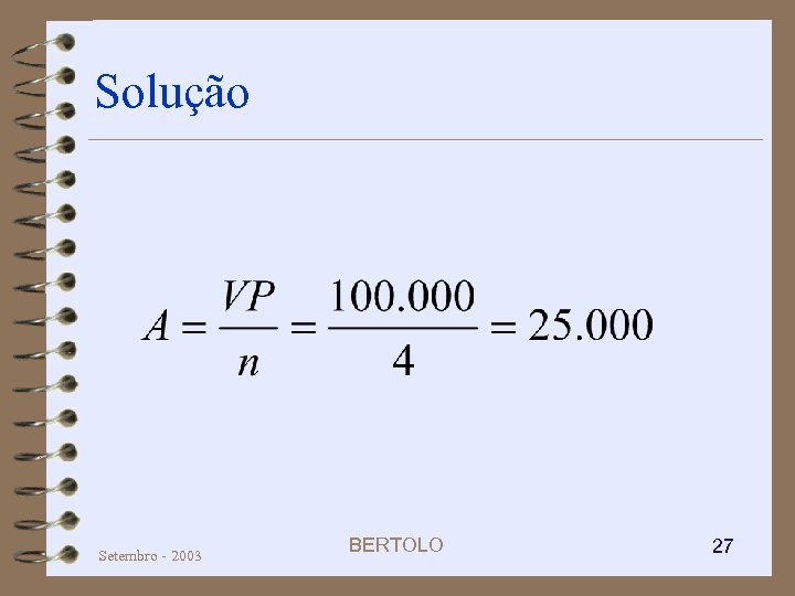 Solução Setembro - 2003 BERTOLO 27 