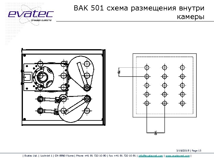 BAK 501 схема размещения внутри камеры 3/19/2018 | Page 13 | Evatec Ltd. |