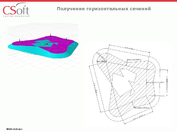Получение горизонтальных сечений ©ЗАО «Си. Софт» 