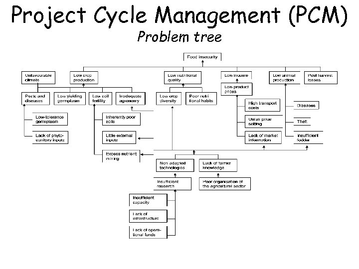Project Cycle Management (PCM) Problem tree 
