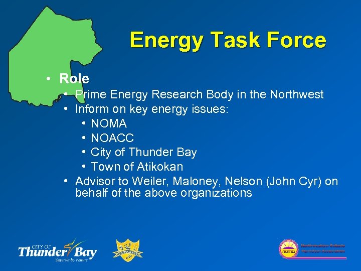 Energy Task Force • Role • Prime Energy Research Body in the Northwest •
