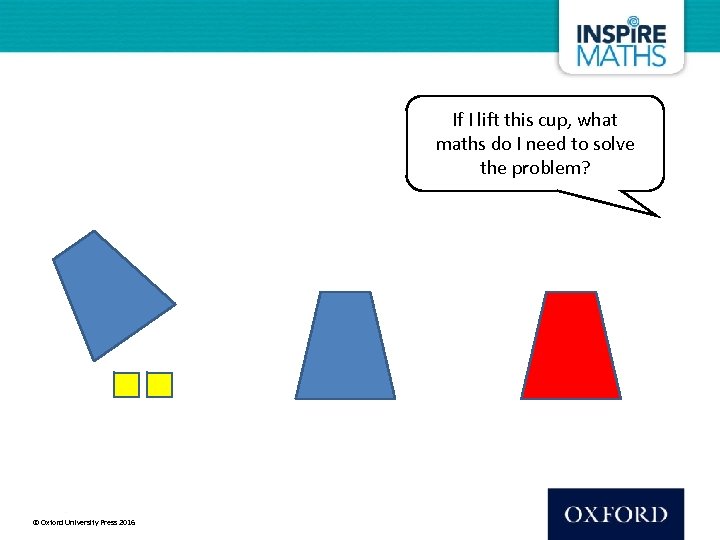 If I lift this cup, what maths do I need to solve the problem?