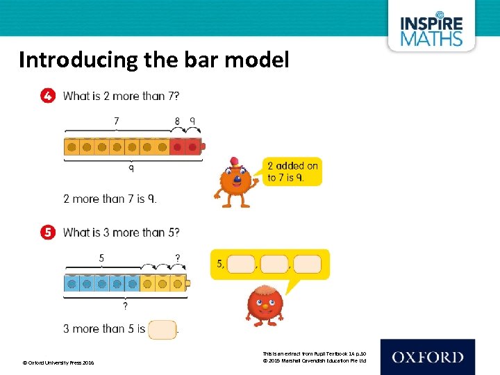 Introducing the bar model © Oxford University Press 2016 This is an extract from
