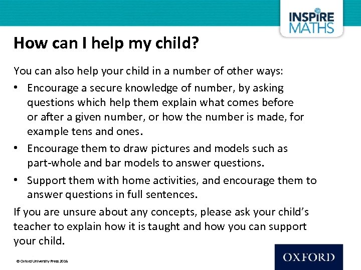 How can I help my child? You can also help your child in a