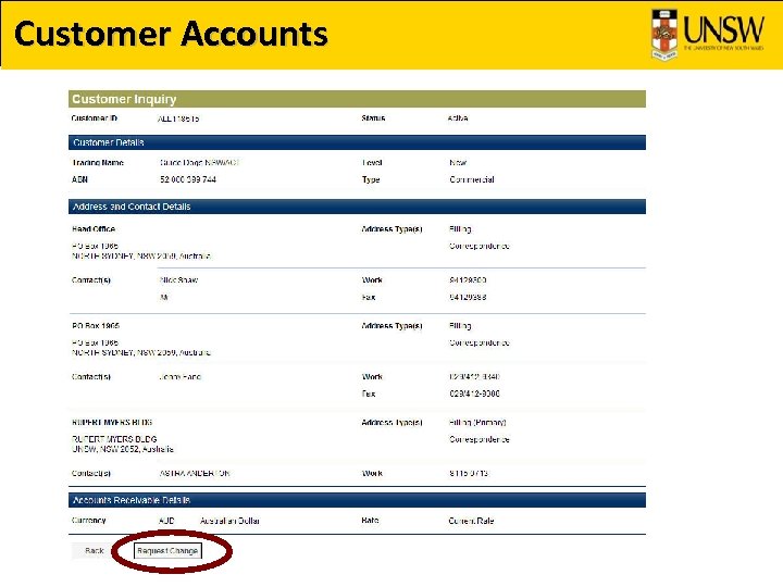 Customer Accounts 