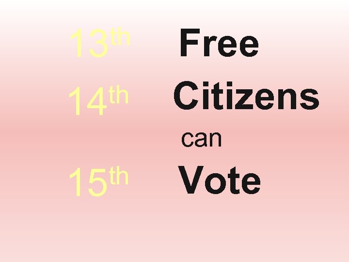 Free th Citizens 14 th 13 can th 15 Vote 