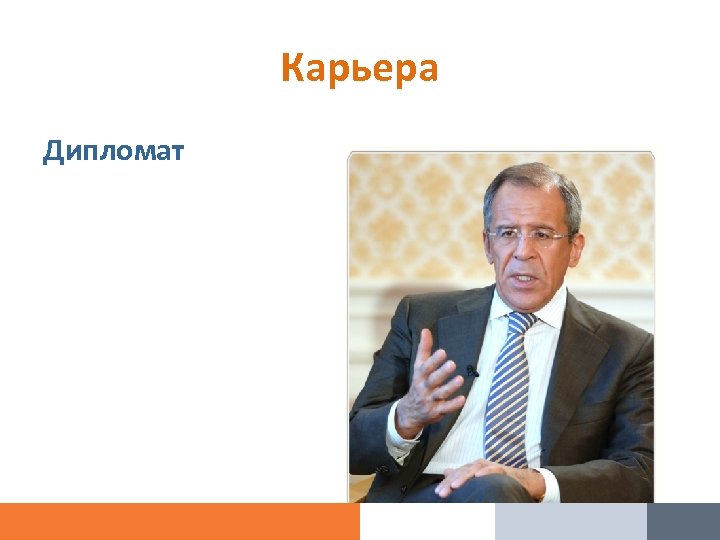 Карьера Дипломат 
