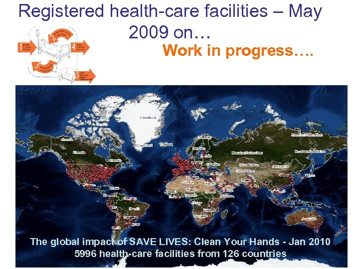 Registered health-care facilities – May 2009 on… Work in progress…. The global impact of