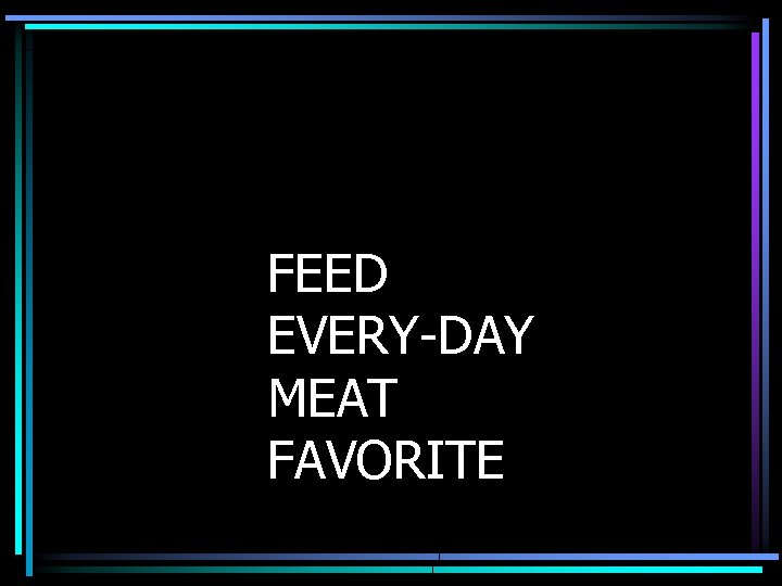 FEED EVERY-DAY MEAT FAVORITE 