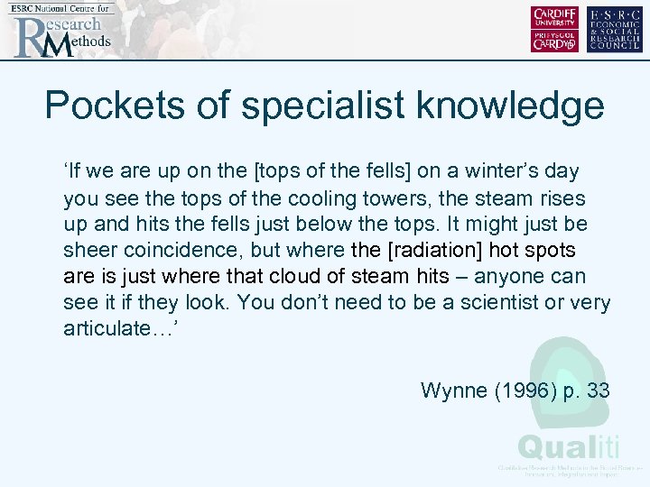 Pockets of specialist knowledge ‘If we are up on the [tops of the fells]