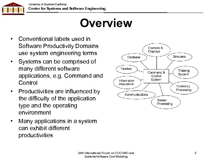 University of Southern California Center for Systems and Software Engineering Overview • Conventional labels