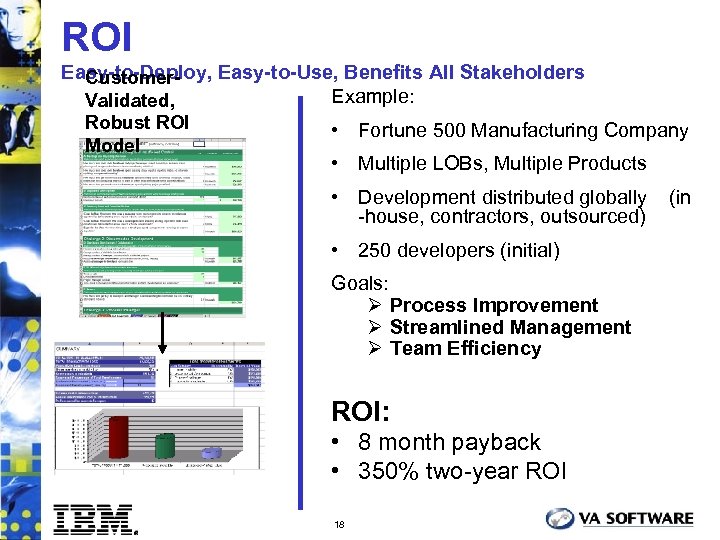 ROI Easy-to-Deploy, Easy-to-Use, Benefits All Stakeholders Customer. Example: Validated, Robust ROI Model • Fortune