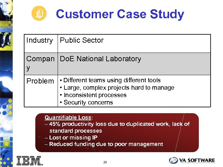 Customer Case Study Industry Public Sector Compan Do. E National Laboratory y Problem •