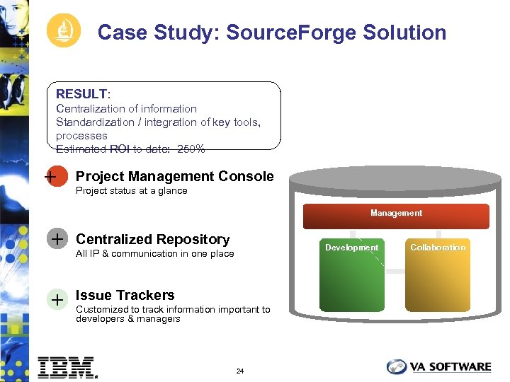 Case Study: Source. Forge Solution RESULT: Centralization of information Standardization / integration of key