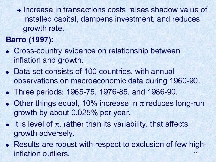 Increase in transactions costs raises shadow value of installed capital, dampens investment, and reduces