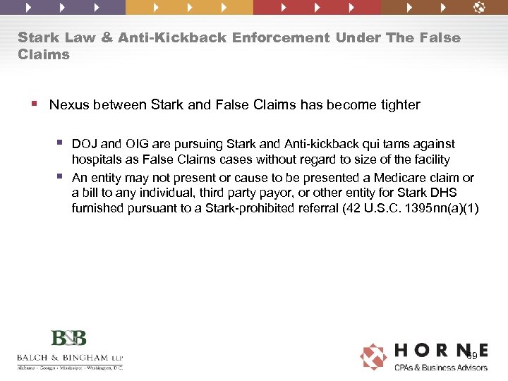Stark Law & Anti-Kickback Enforcement Under The False Claims § Nexus between Stark and