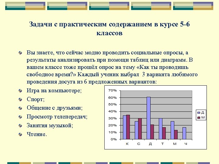 Задачи с практическим содержанием в курсе 5 -6 классов Вы знаете, что сейчас модно