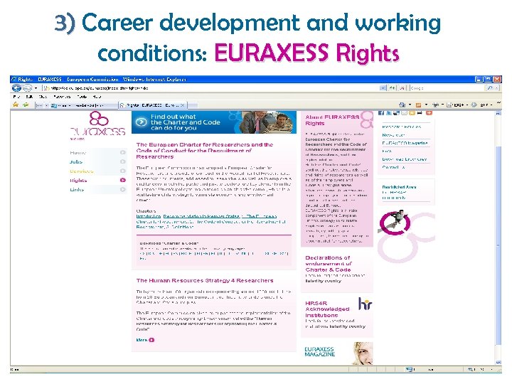 3) Career development and working conditions: EURAXESS Rights 