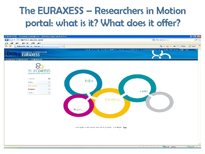 The EURAXESS – Researchers in Motion portal: what is it? What does it offer?