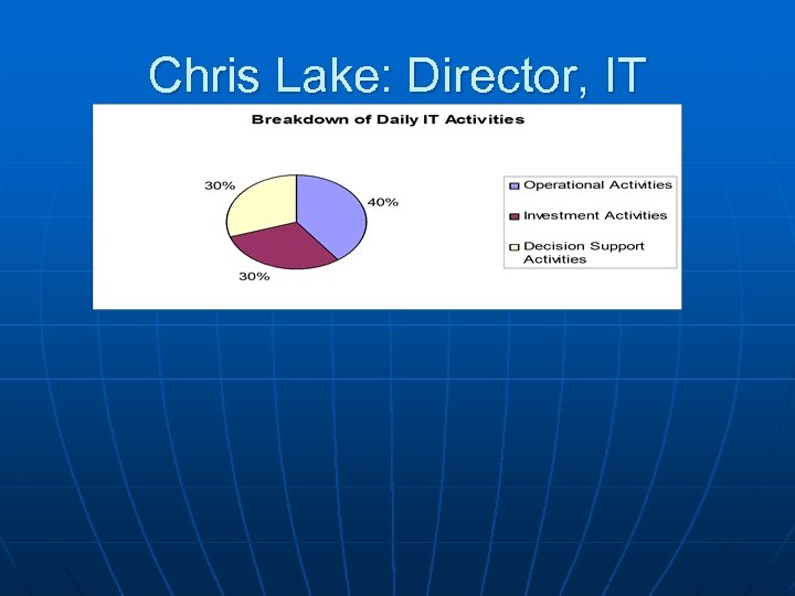 Chris Lake: Director, IT 