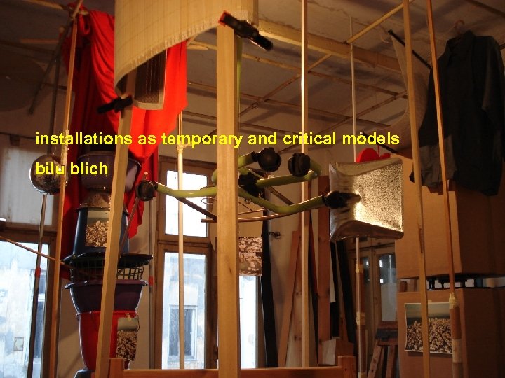 installations as temporary and critical models bilu blich 