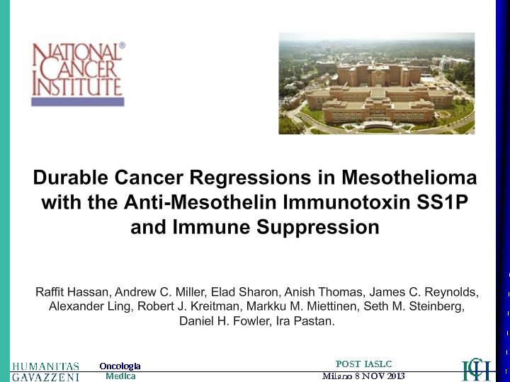 Oncologia Medica POST IASLC Milano 8 NOV 2013 
