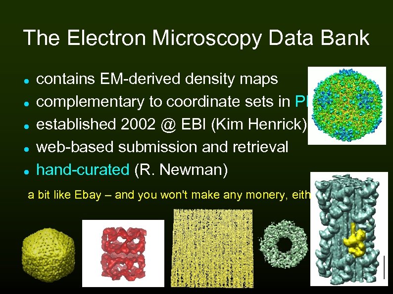 The Electron Microscopy Data Bank contains EM-derived density maps complementary to coordinate sets in