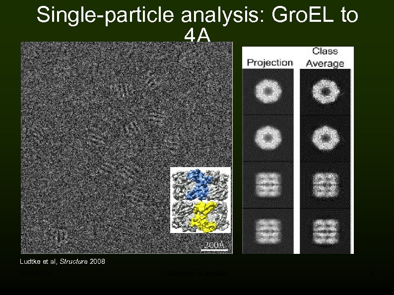 Single-particle analysis: Gro. EL to 4 A Ludtke et al, Structure 2008 -05 -28