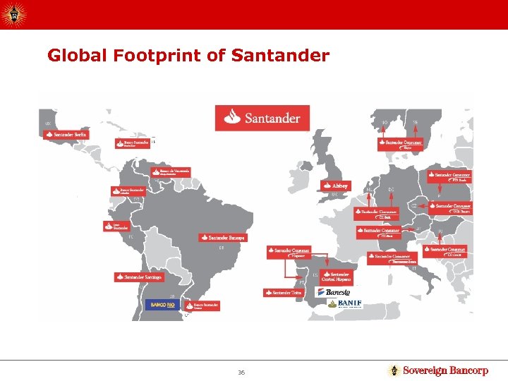 Global Footprint of Santander 36 
