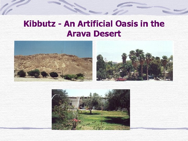 Kibbutz - An Artificial Oasis in the Arava Desert 