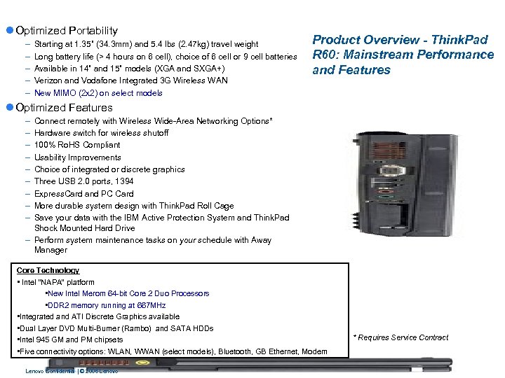 l Optimized Portability – – – Starting at 1. 35” (34. 3 mm) and