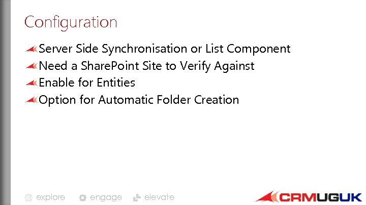 Configuration Server Side Synchronisation or List Component Need a Share. Point Site to Verify